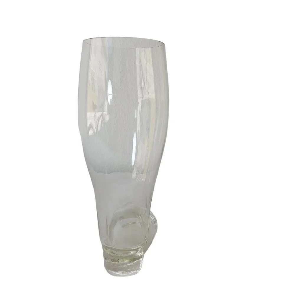 Vintage German Blown Glass Beer Boot 22 oz Capacity 8.5 in x 5 in